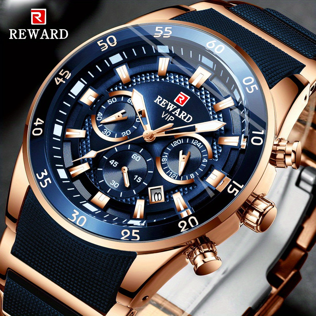 Men's Quartz Watch - 's Luxury Chronograph | Luminous Sport Silicone Strap Wristwatch for - product detail view 29