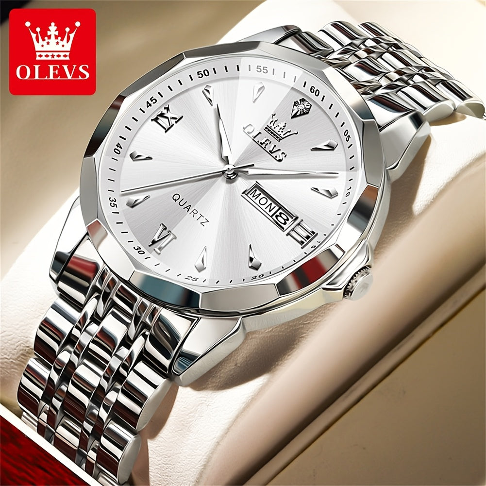 Men's Quartz Watch - 's Multifunction Sport | Stainless Steel Luminous Wristwatch with Date - product detail view 29