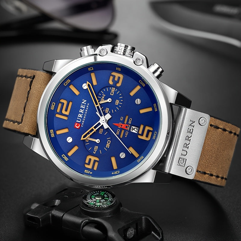 Men's Quartz Watch - 's Sports 24H Display, Timer & Calendar | Zinc Alloy Case, Multiple Colors - product detail view 15