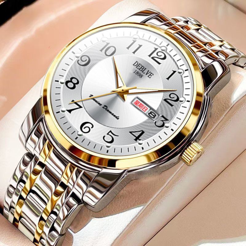 Men's Quartz Watch - 's Stainless Steel Business with Date Display - Luxury Analog Dress - product detail view 15
