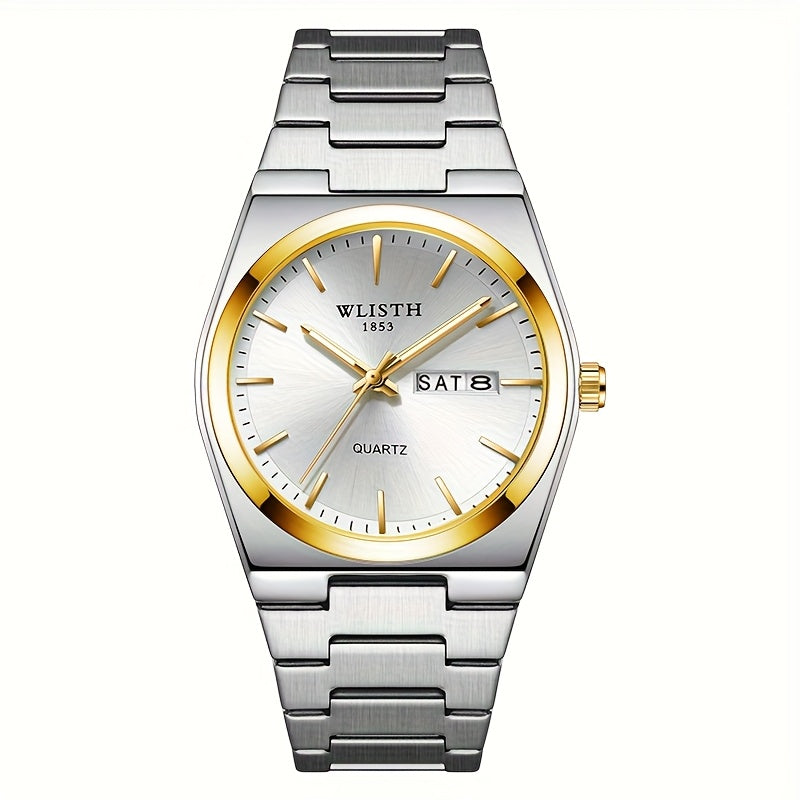 Men's Quartz Watch - 's Stainless Steel Luminous Hands Date Display Sport Business Wristwatch - product detail view 20