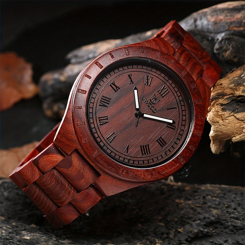 Men's Watch - Wooden for - Solid Natural Wood Wristwatch, Eco-Friendly Handcrafted - product detail view 23