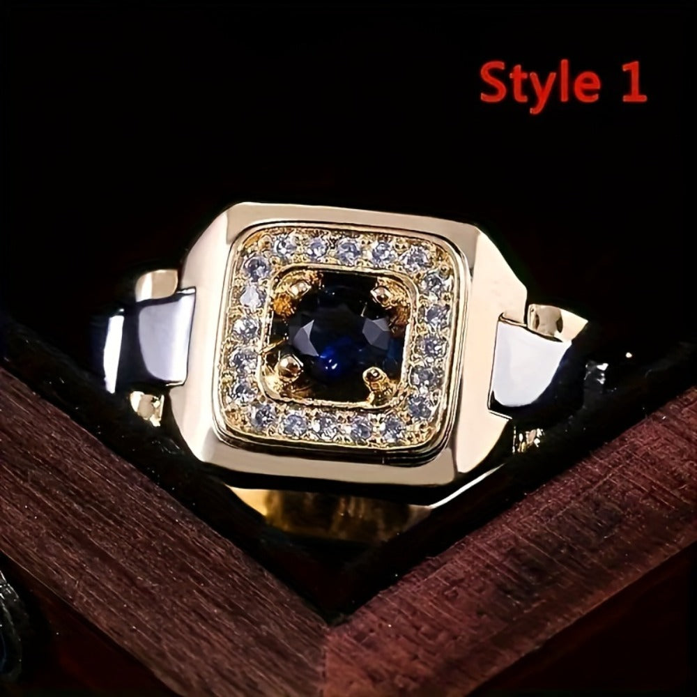 Stackable Rings for Women - Men's Set of 4 - Luxury Business Signet for Men, Wedding & Engagement - product detail view 10