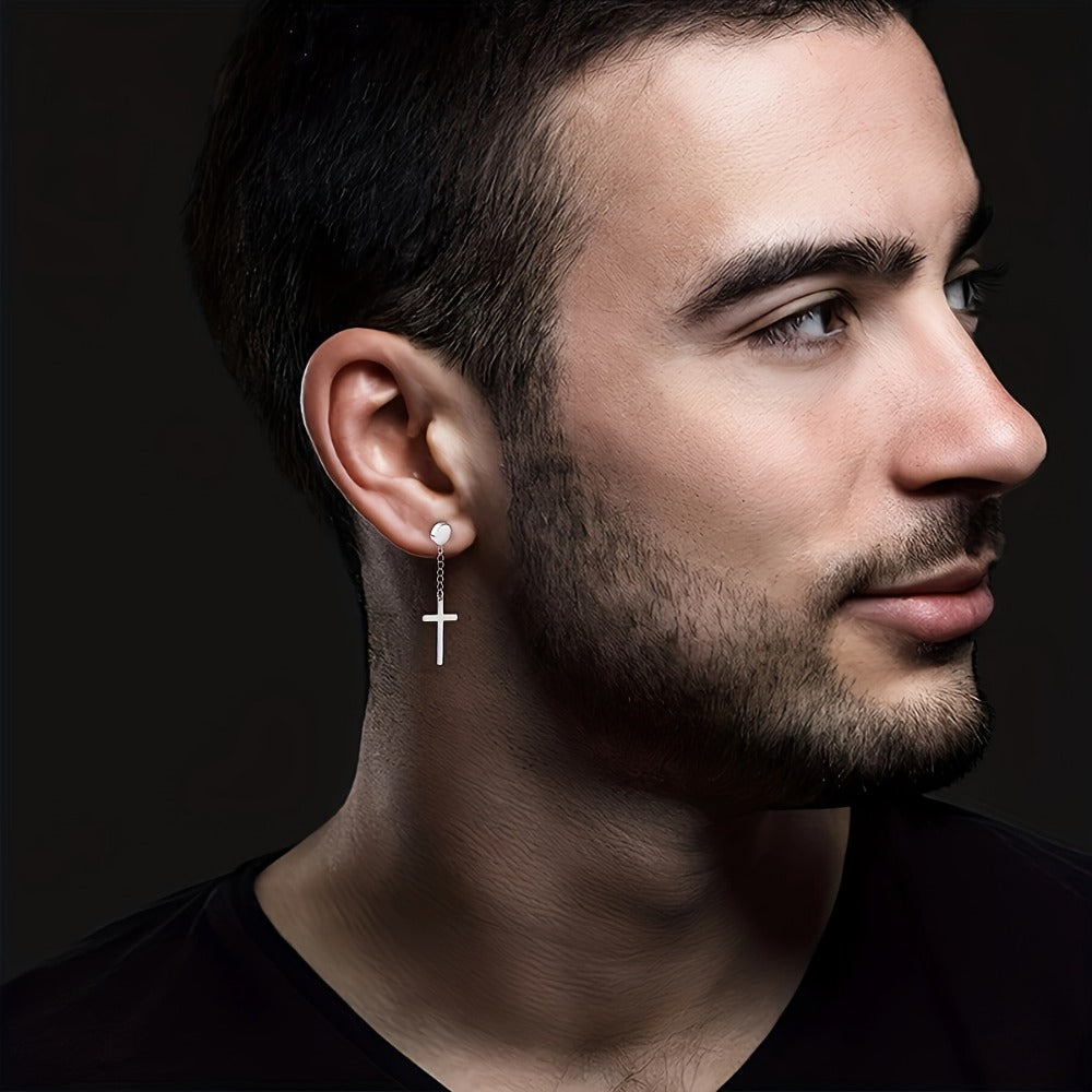 Stud Earrings for Women - Magnetic for Men 15 Pairs - Stainless Steel Clip-On Non-Piercing , CZ Hoop - product detail view 5