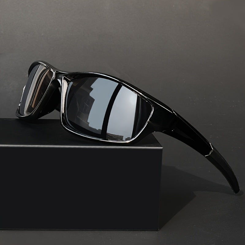 Sunglasses for Men - Wraparound UV400 Retro Chic - TAC Lens PC Frame Unisex Fashion Eyewear - product detail view 13