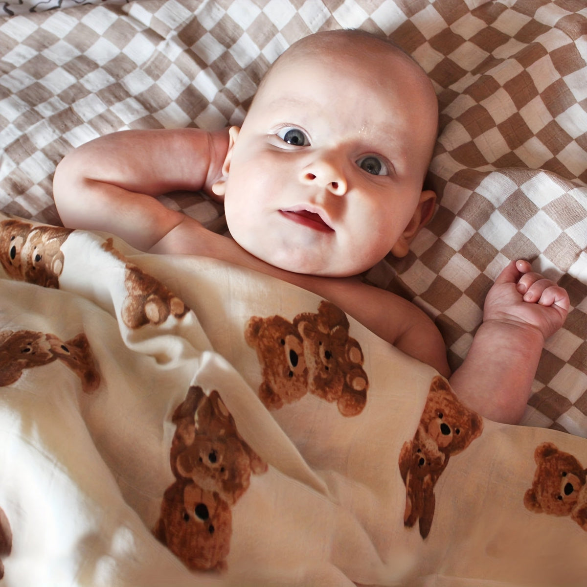 Swaddle Blanket - Muslin Soft Ultra Checkered – view 5
