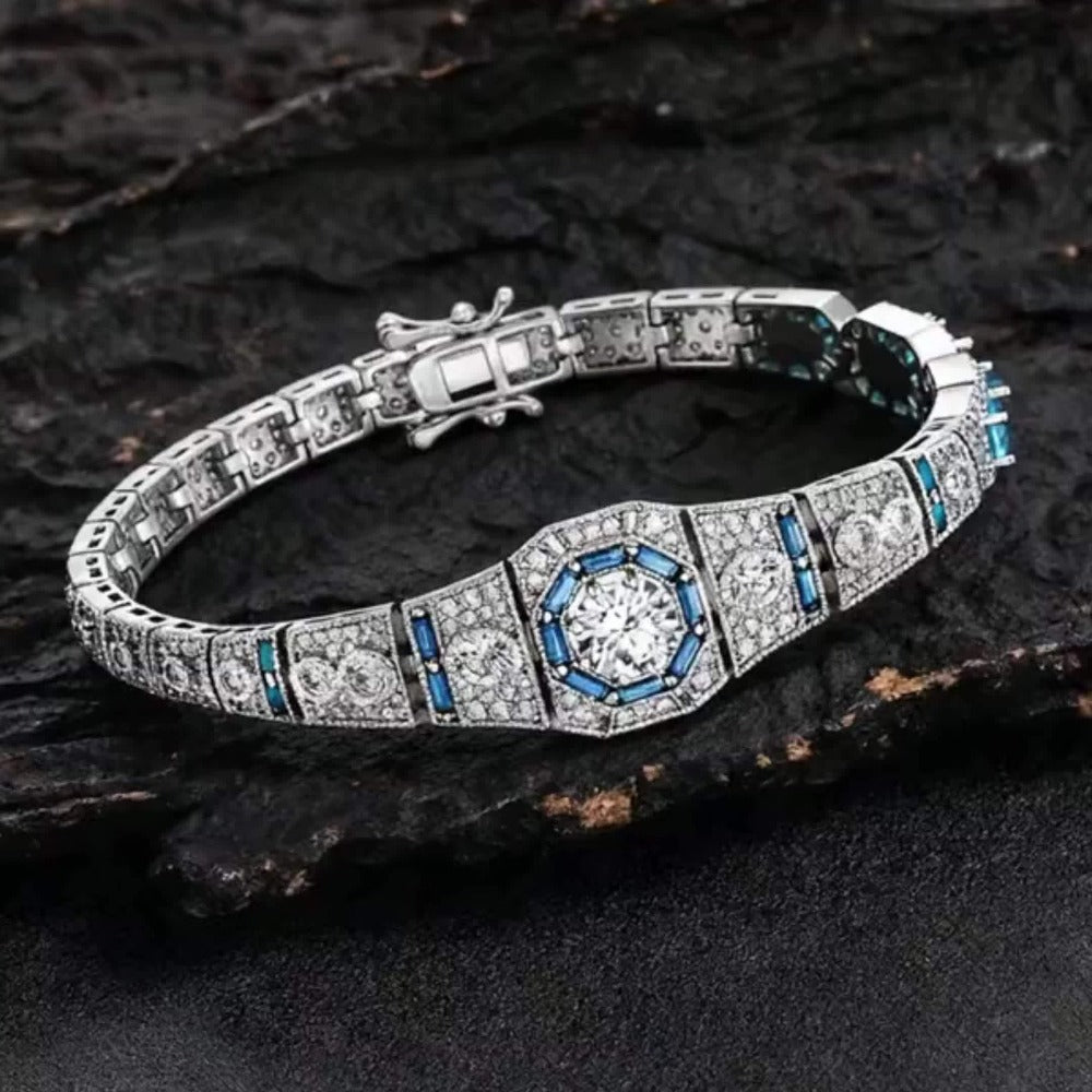 Tennis Bracelet - Moissanite for Women & Men 925 Sterling Silver, Elegant Luxury , Fine - product detail view 7