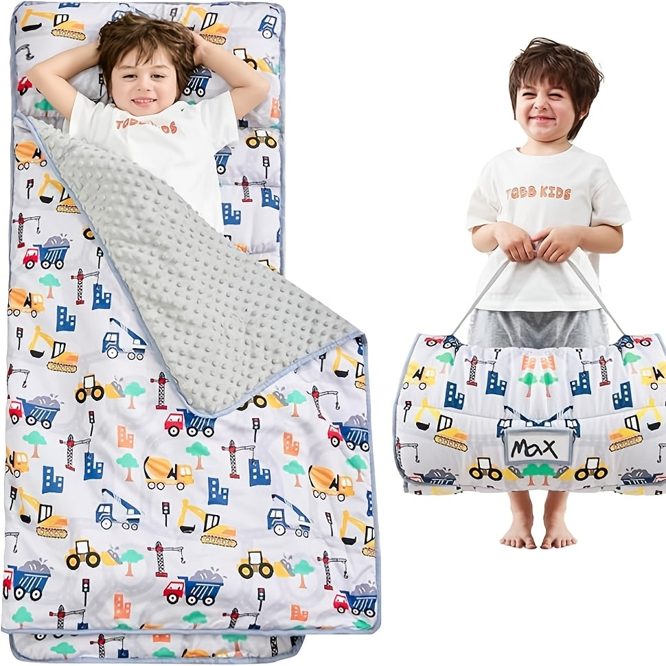 Toddler Nap Mat - Rolled Pillow and Blanket Set – view 13