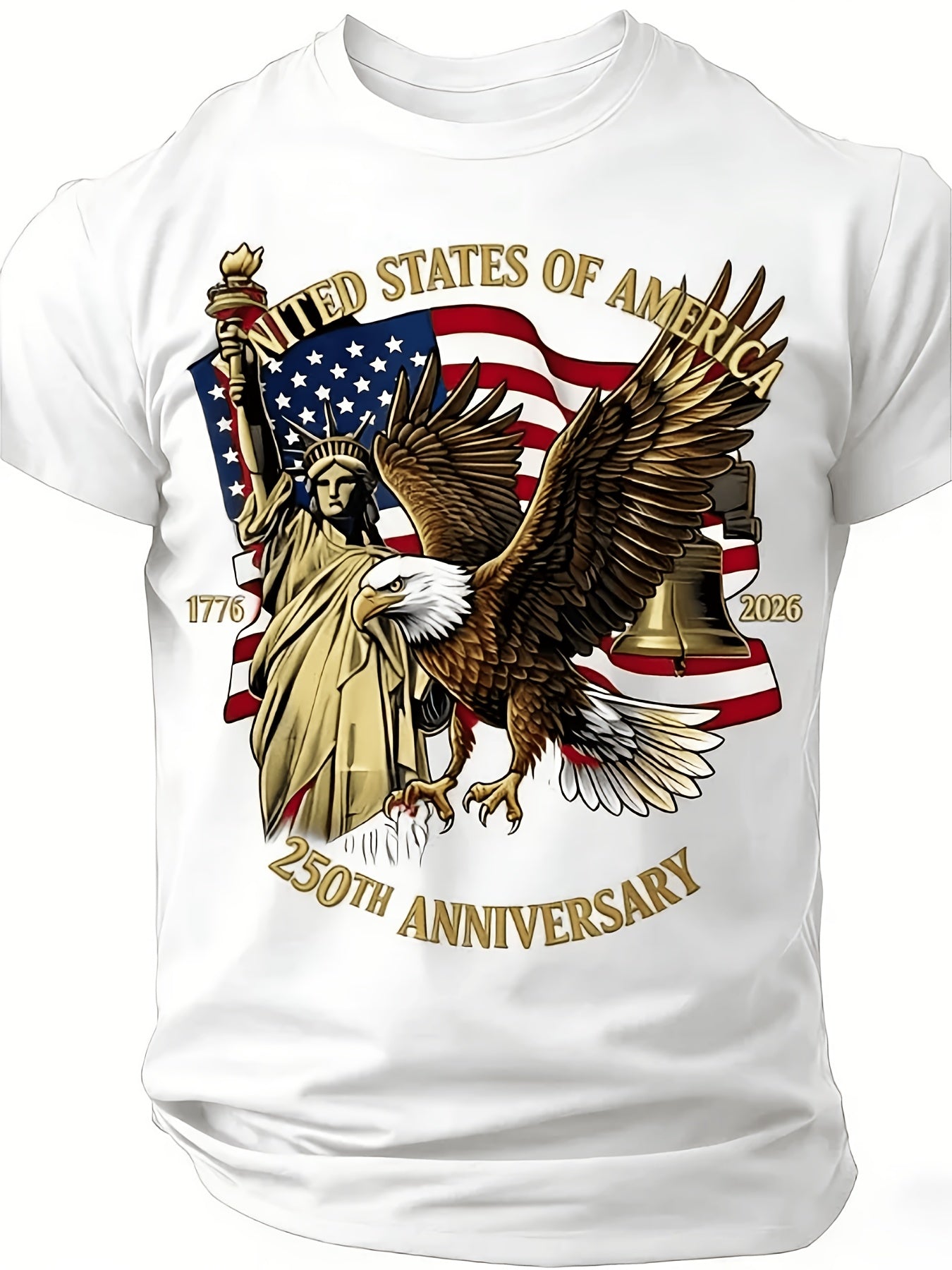 Unisex American Flag T-Shirt - Short Sleeve – Sizes 1XL–6XL – view 9