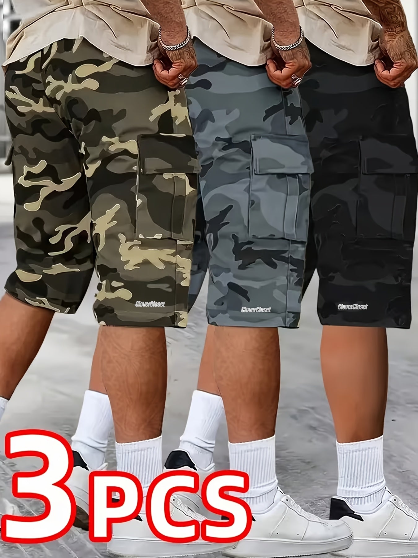 Unisex Cargo Shorts - Printed 3 – view 17