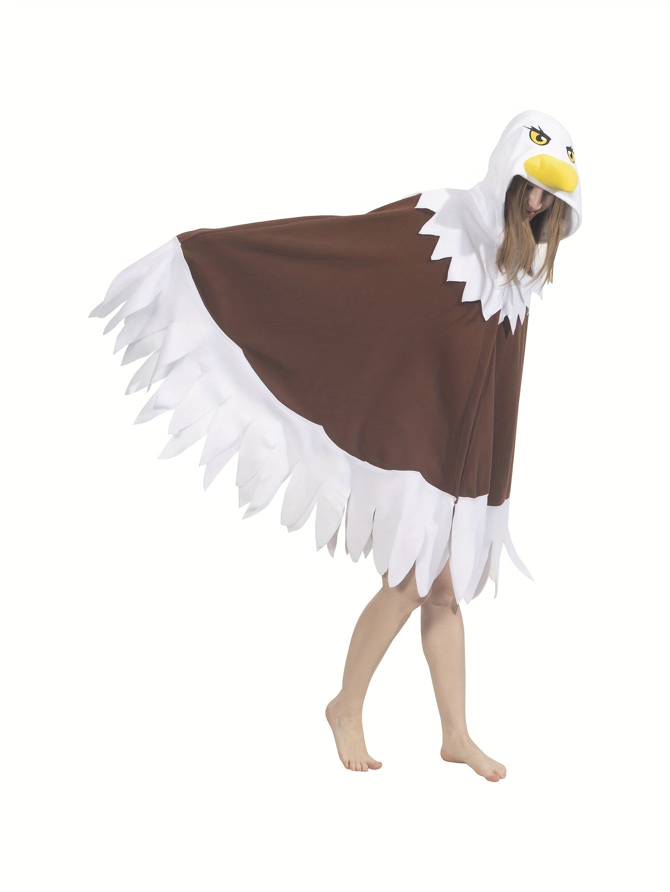 Unisex Classic Costume Cape - Regular Fit – Coffee Brown detail view