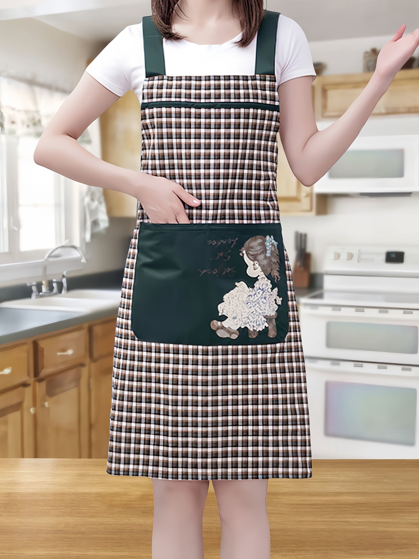 Unisex Floral Apron - Sleeveless detail view