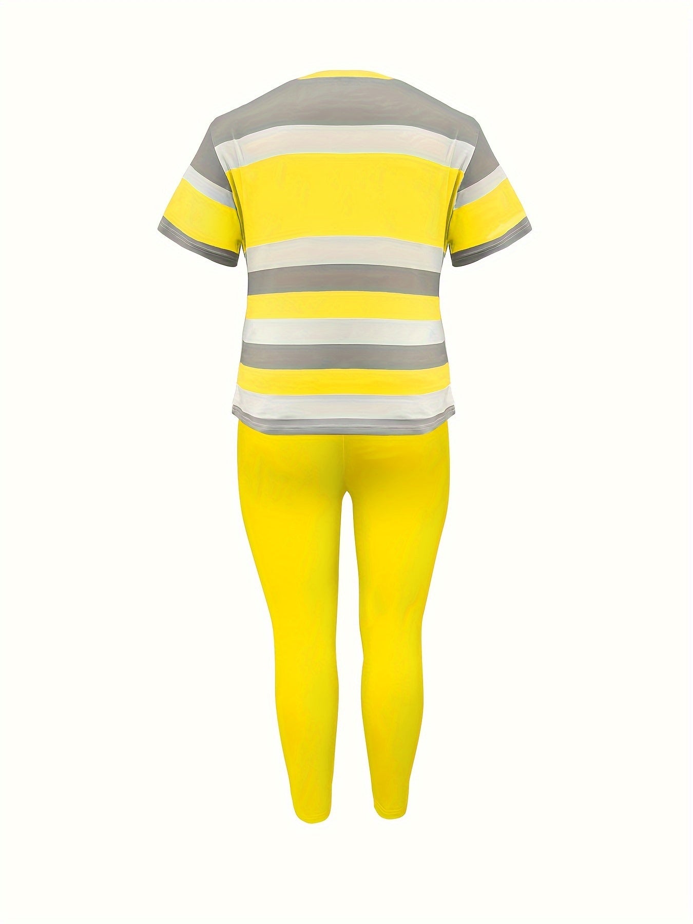 Unisex Two-Piece Outfit Set - Short Sleeve – Red / Yellow detail view