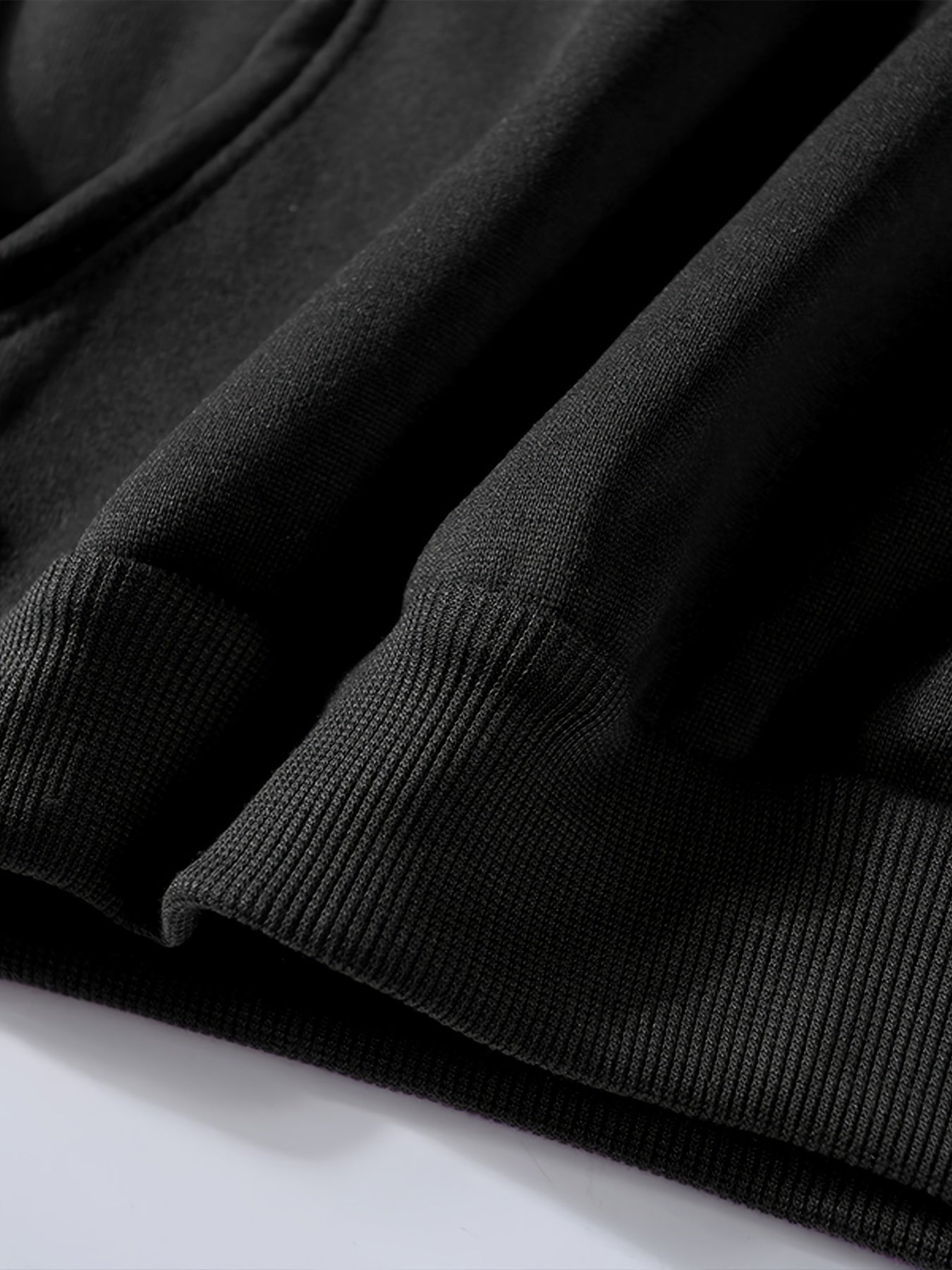 Unisex Versatile Denim Graphic Hoodie detail view