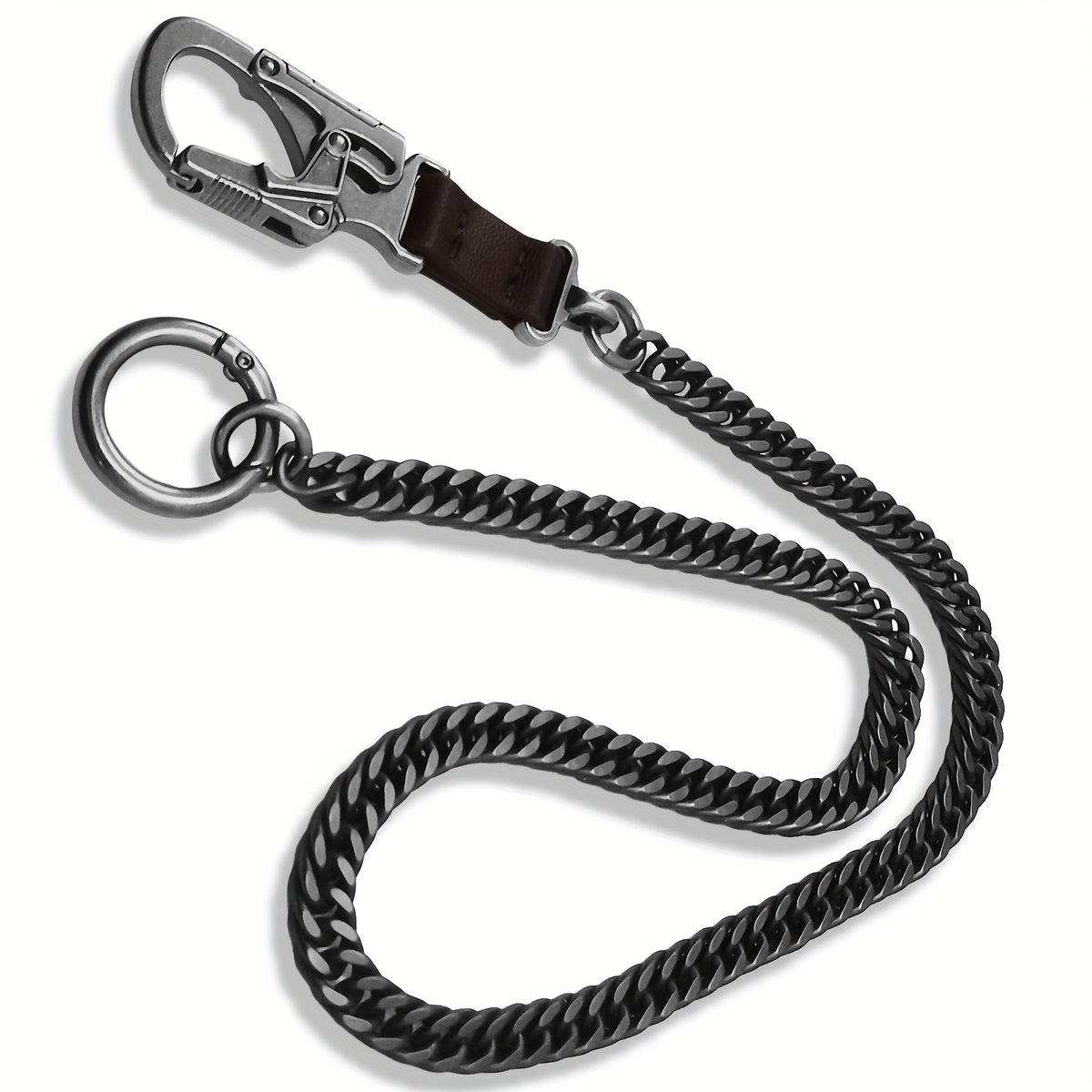 Wallet Chains & Pocket Chains - Chain Men Hip Hop Chain 25'' Dual-Button Lock Security Stainless Steel & - product detail