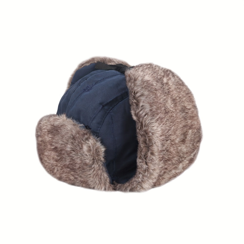 Winter Hat - Ski with Face Mask and Ear Cover Windproof Beanie Cap Plush Lined - product detail view 11
