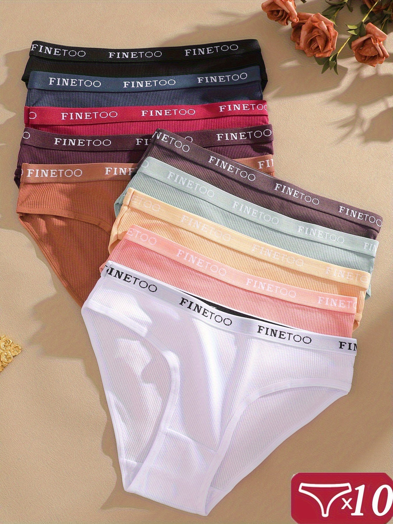 Women's 10-Pack Low-Rise Briefs - Soft Daily Comfort – view 5