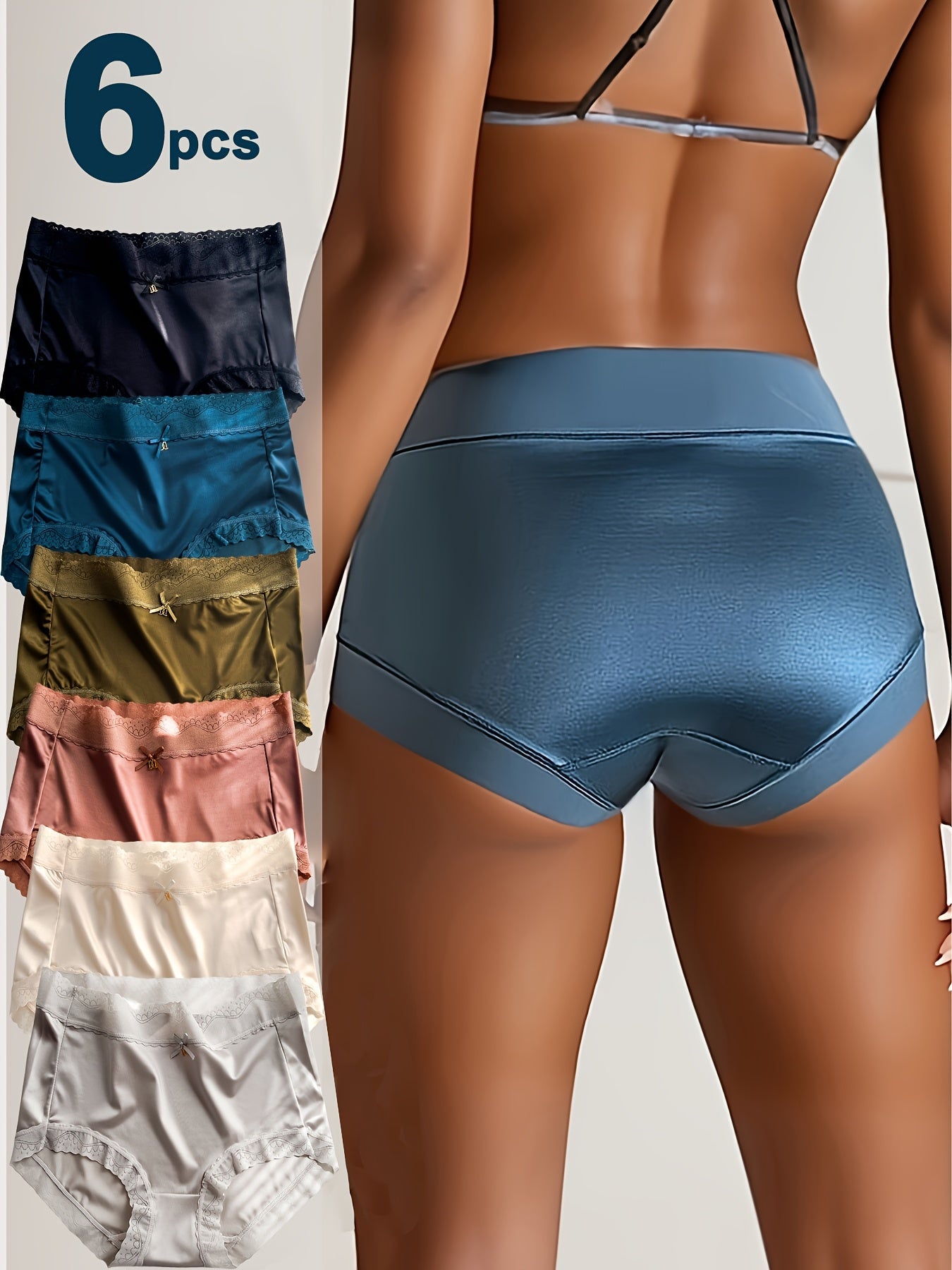 Women's 6-Pack High-Waist Briefs - Lace Everyday Comfort – Colorway 43365 – view 2