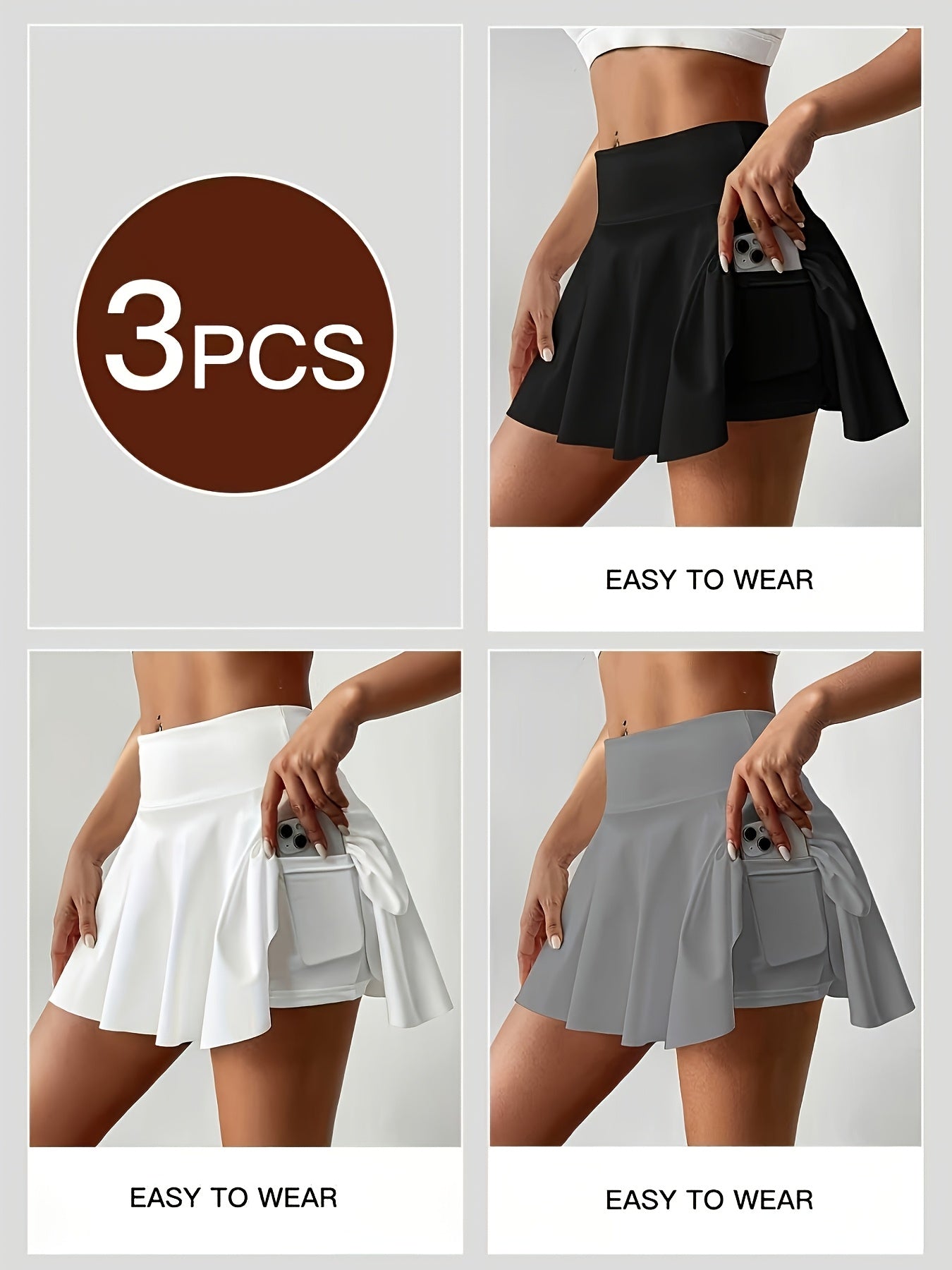Women's Athletic Shorts - Quick Dry With Pockets Active Style detail view