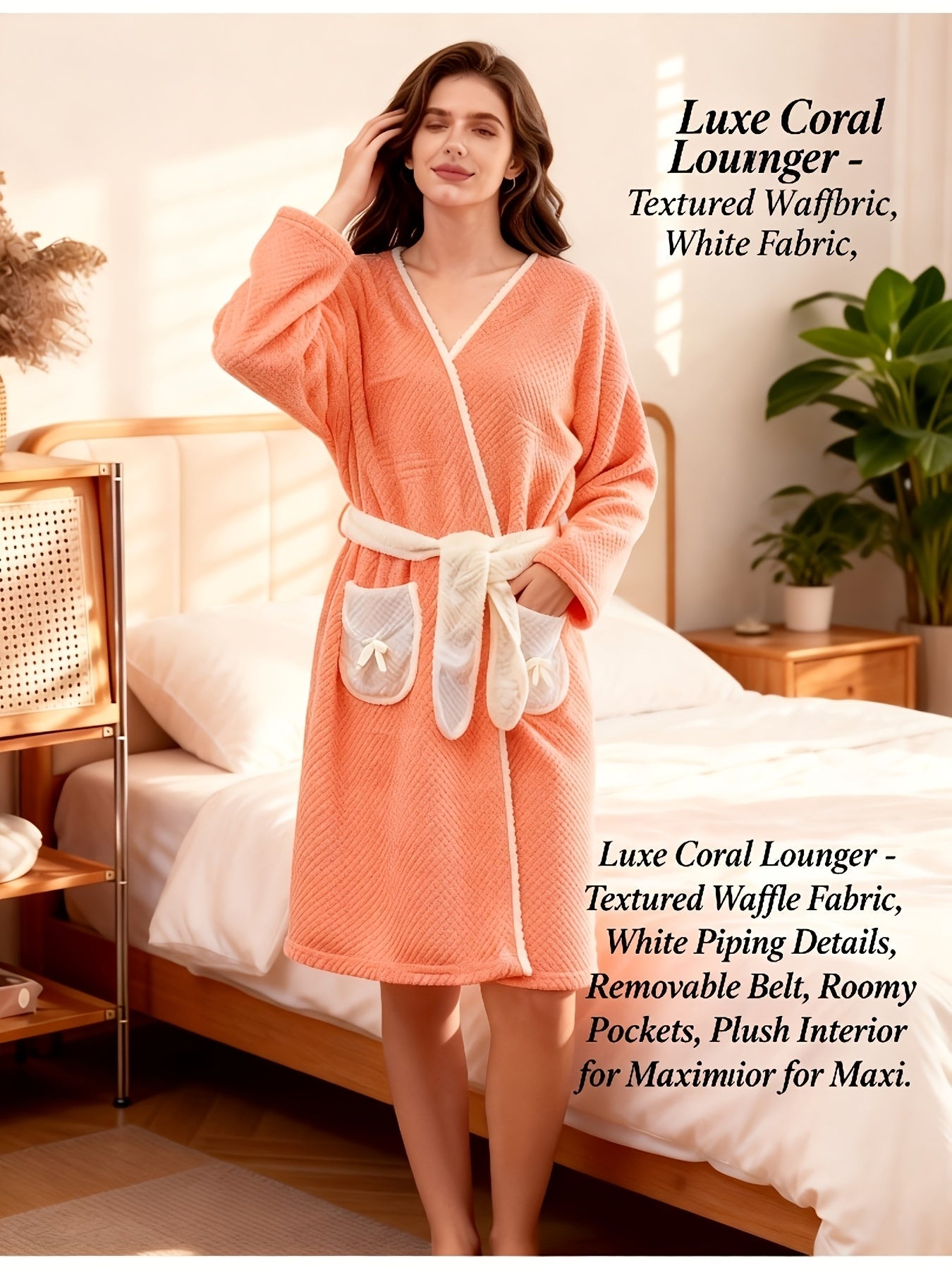 Women's Belted Robe - Belted Comfort, Blue – view 18