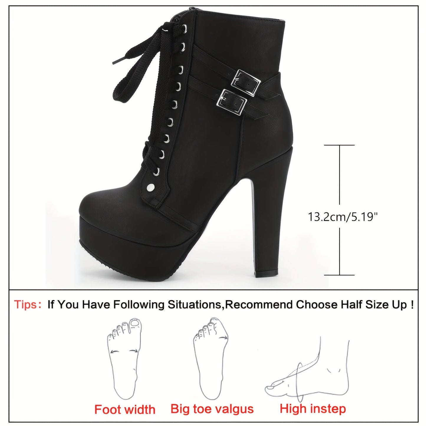 Women's Boots – Lace-Up Platform for Everyday Wear – view 9