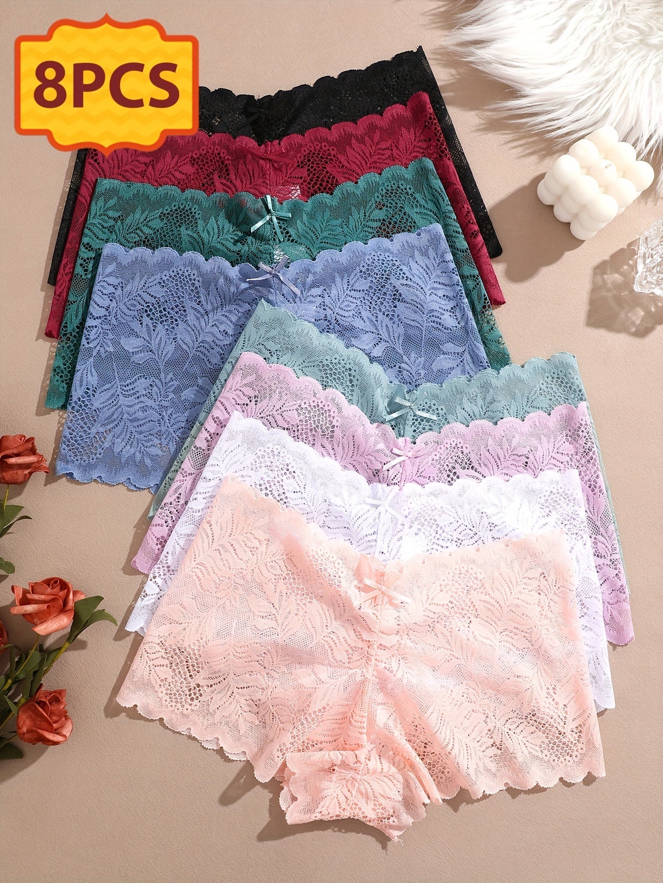 Women's Boyshort Underwear - Floral Print – view 6