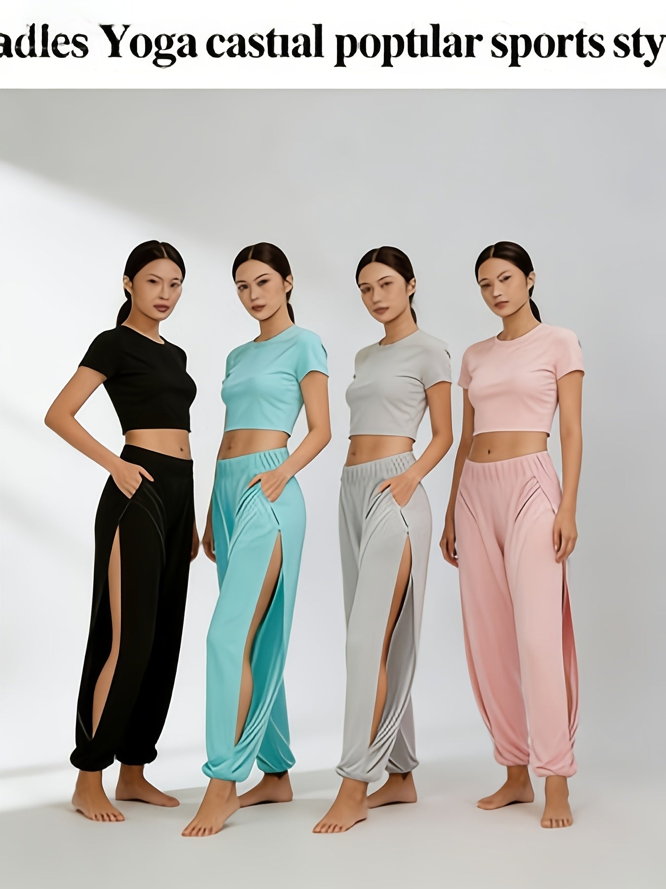 Women's Casual Pants - High Waist Relaxed fit detail view