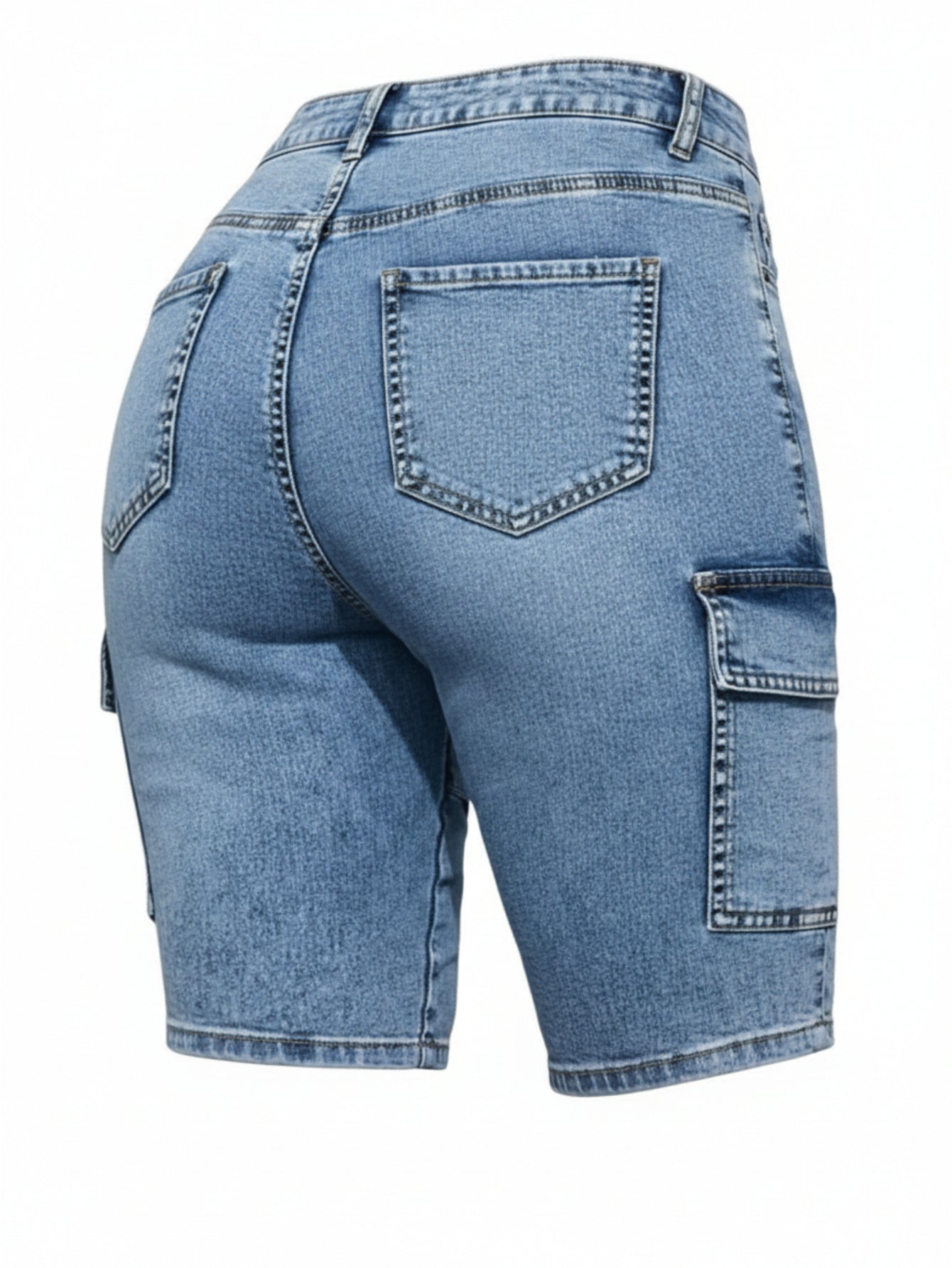 Women's Casual Shorts - Stretch Comfort – Light Blue / Sizes S–XXL detail view