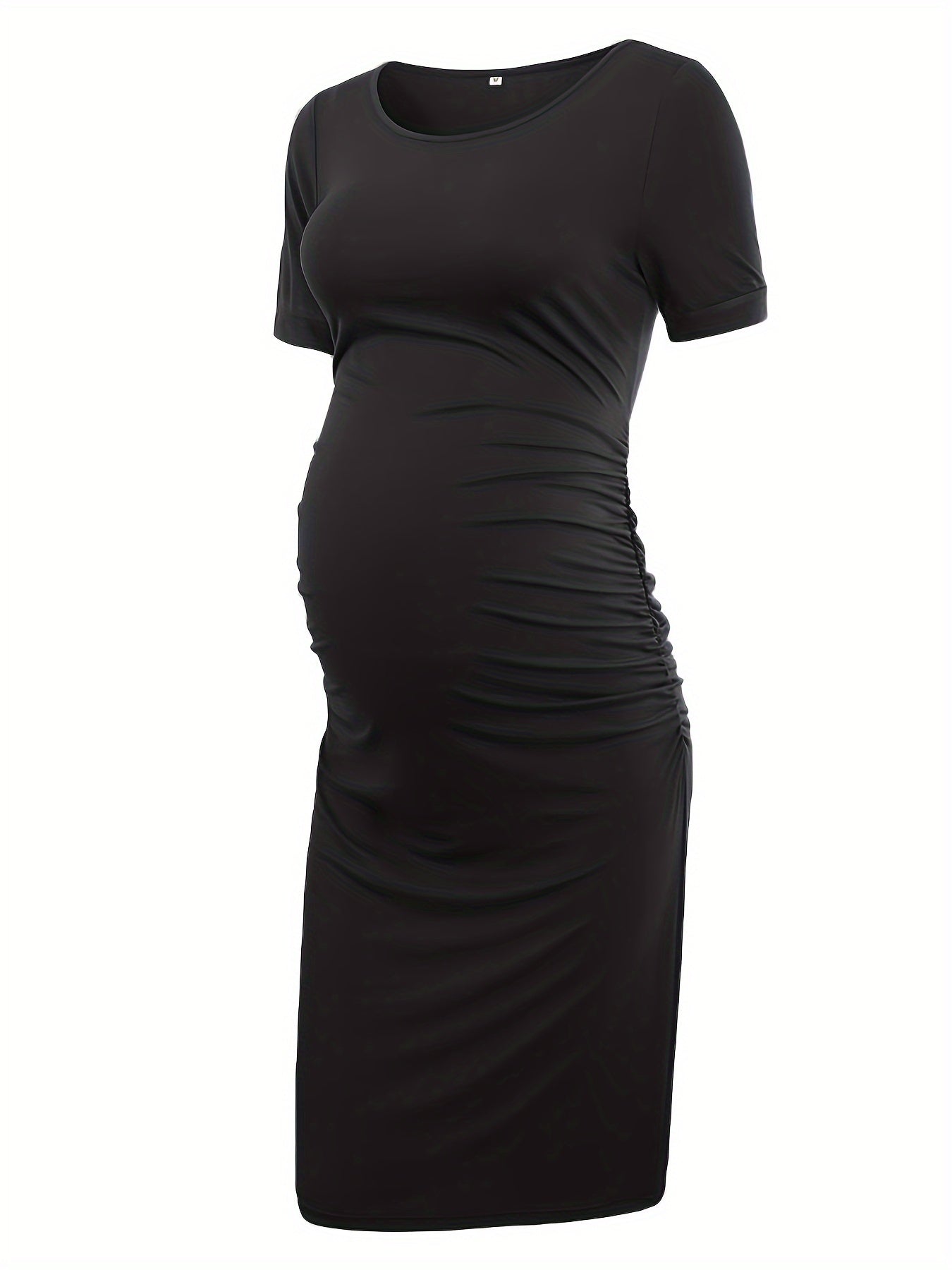 Women's Clothing Set – Women's Pitted Pink Rayon Printed Striped Dress detail view