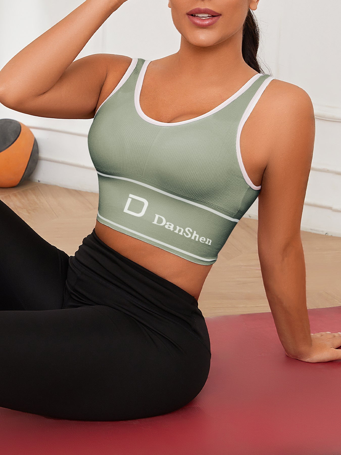 Women's Cross-Back Sports Bra - Seamless, Wireless detail view