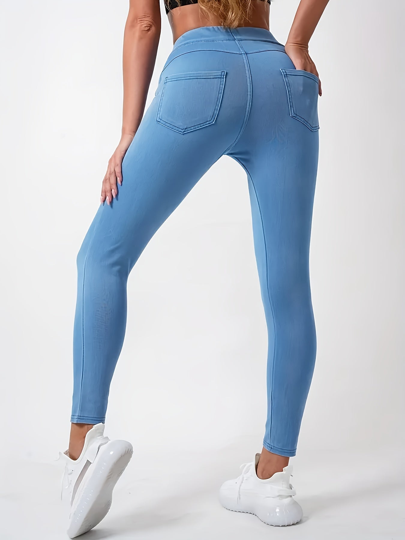 Women's Dress Pants - High Waist Slim fit detail view