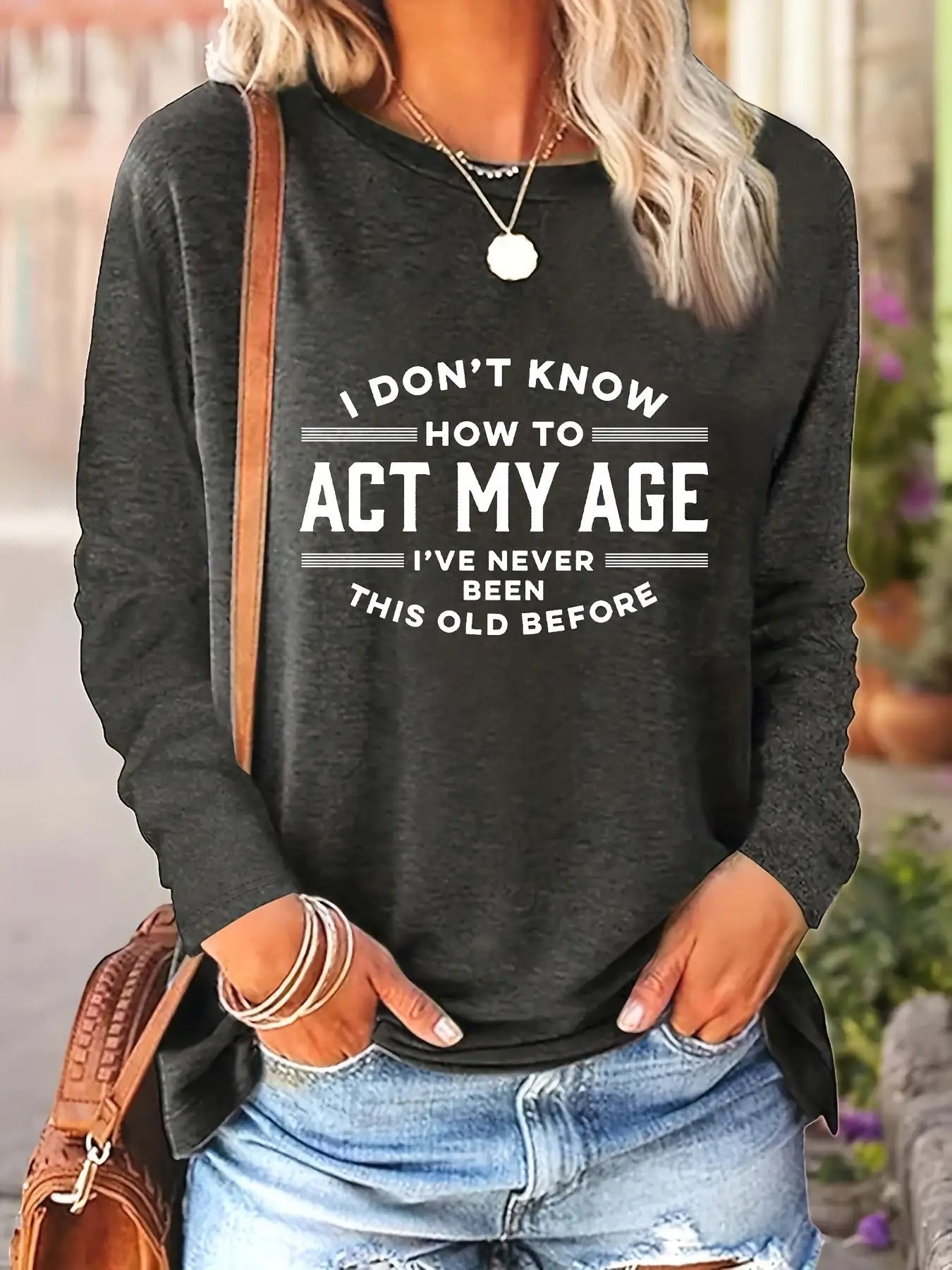 Women's Essential T-Shirt - Round Neck Long Sleeve – 25-Variant Selection – view 17