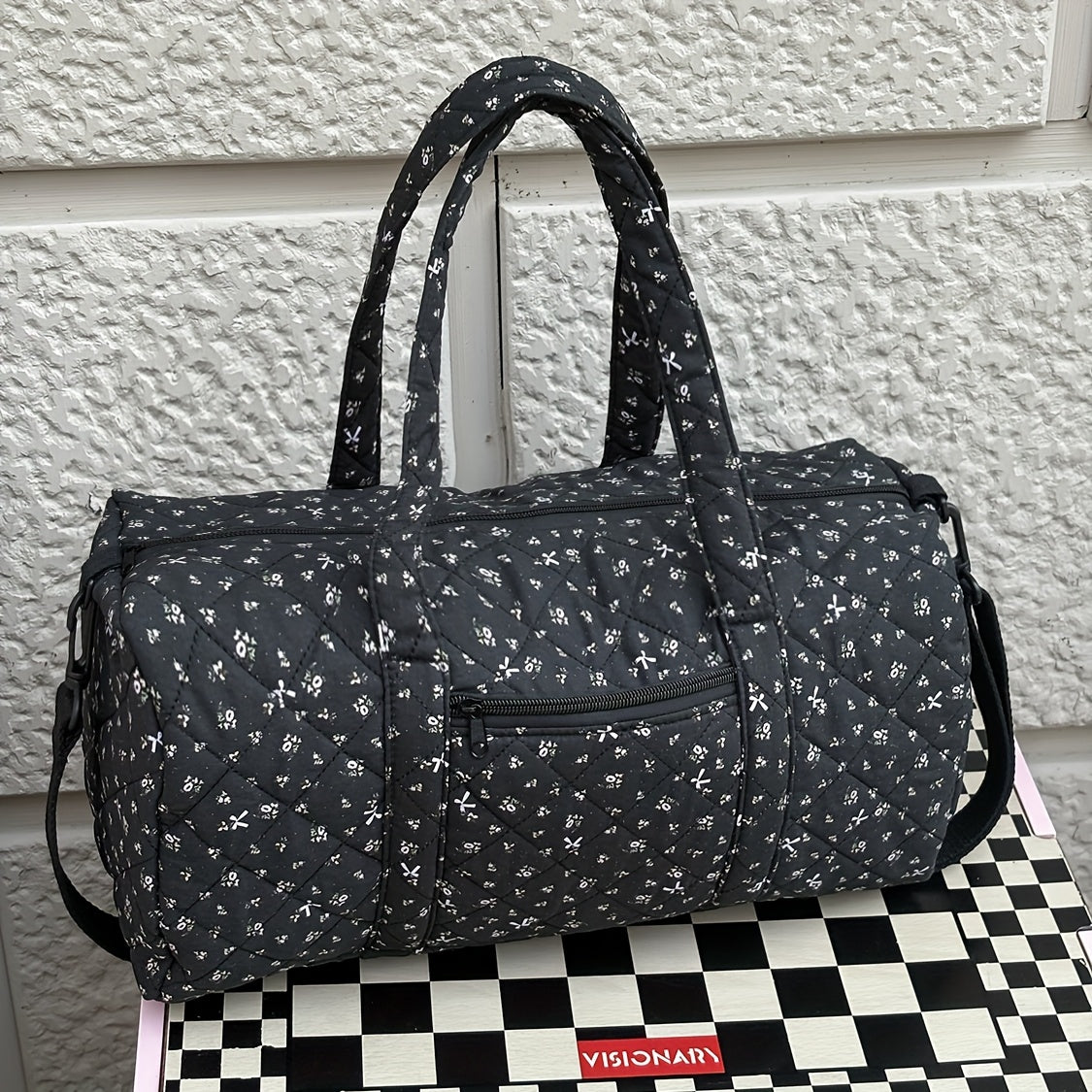 Women's Everyday Diaper Bag – Black / White – view 10