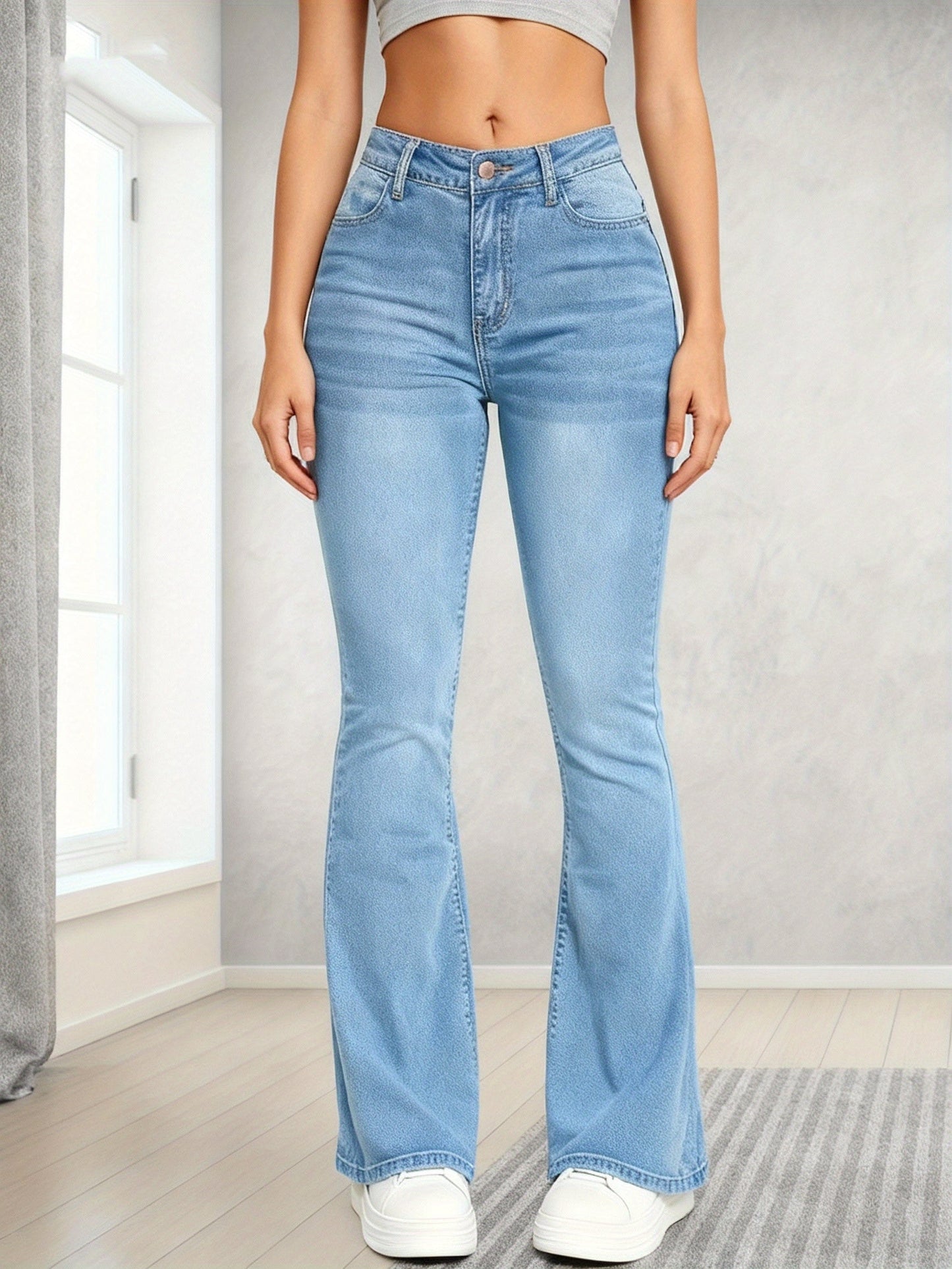 Women's Flare Jeans - Light Blue All-Season detail view
