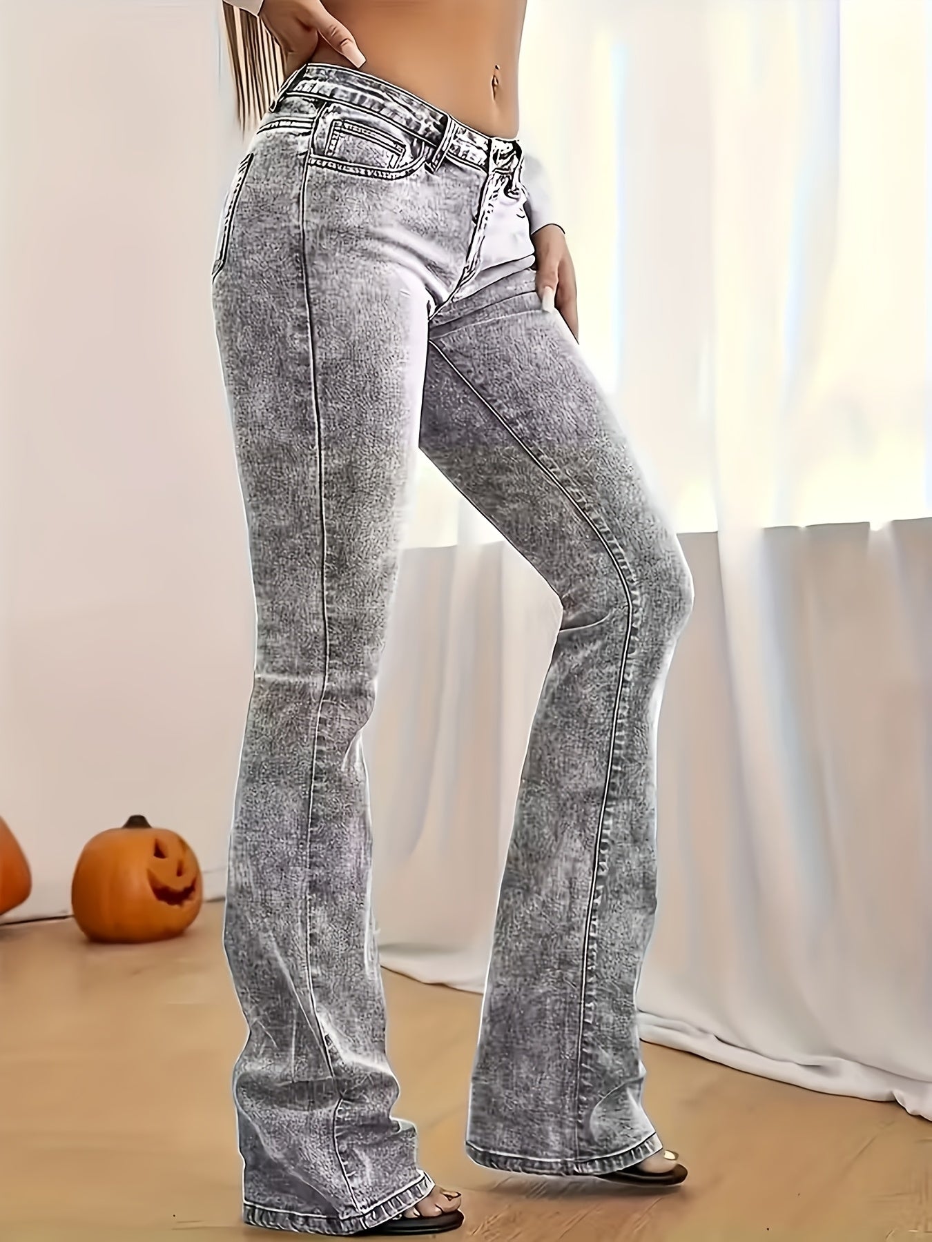 Women's Flare Pants - Stretch Flared leg 84 detail view