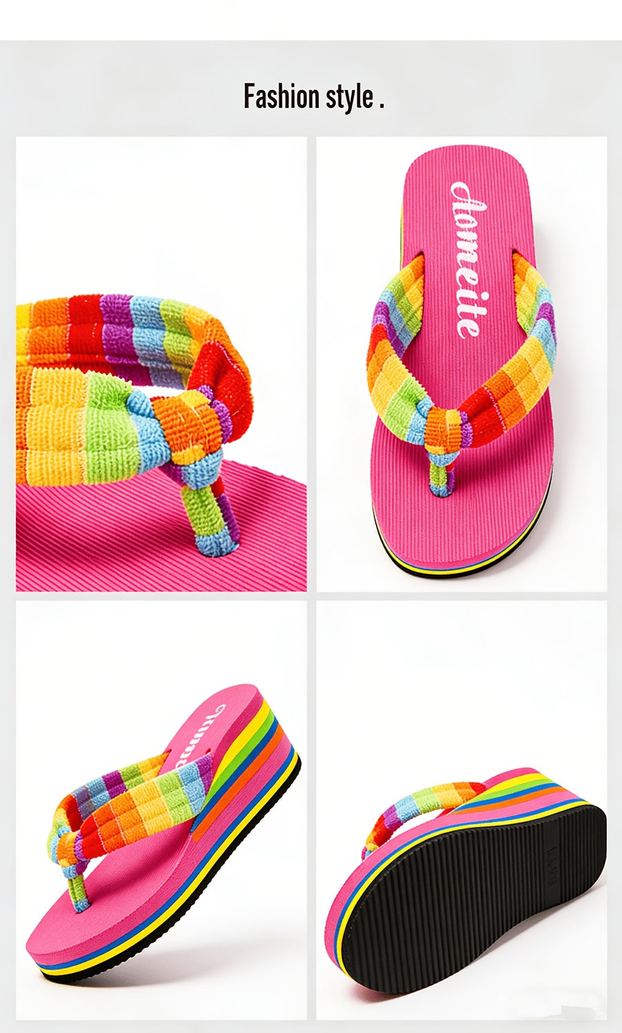 Women's Flip Flops – Platform Sole for Beach & Water – view 9