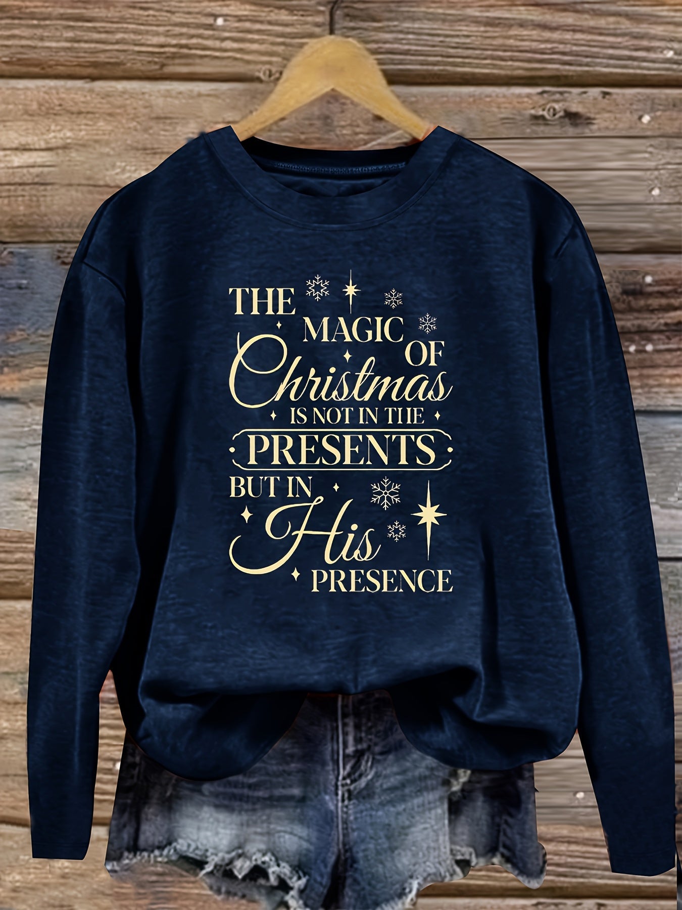 Women's Graphic Crewneck Sweatshirt - Regular Fit Crew Neck – Dark Gray / Pink – view 21
