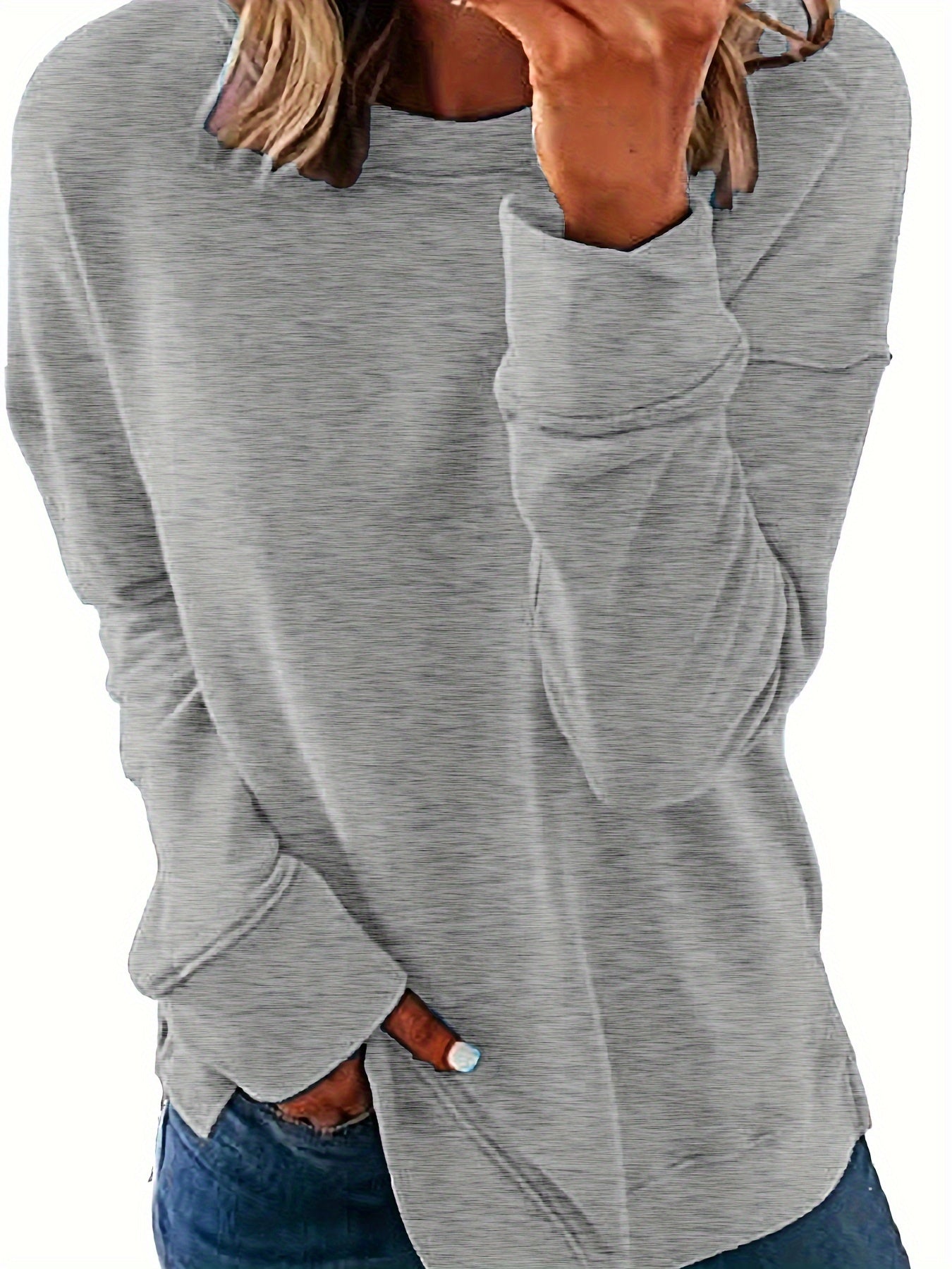 Women's Holiday Crewneck Sweatshirt - Crew Neck Long Sleeve detail view