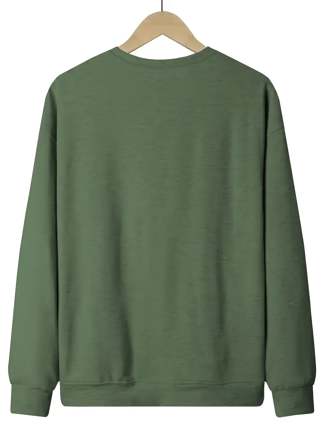 Women's Holiday Crewneck Sweatshirt - Regular Fit Crew Neck – Green detail view