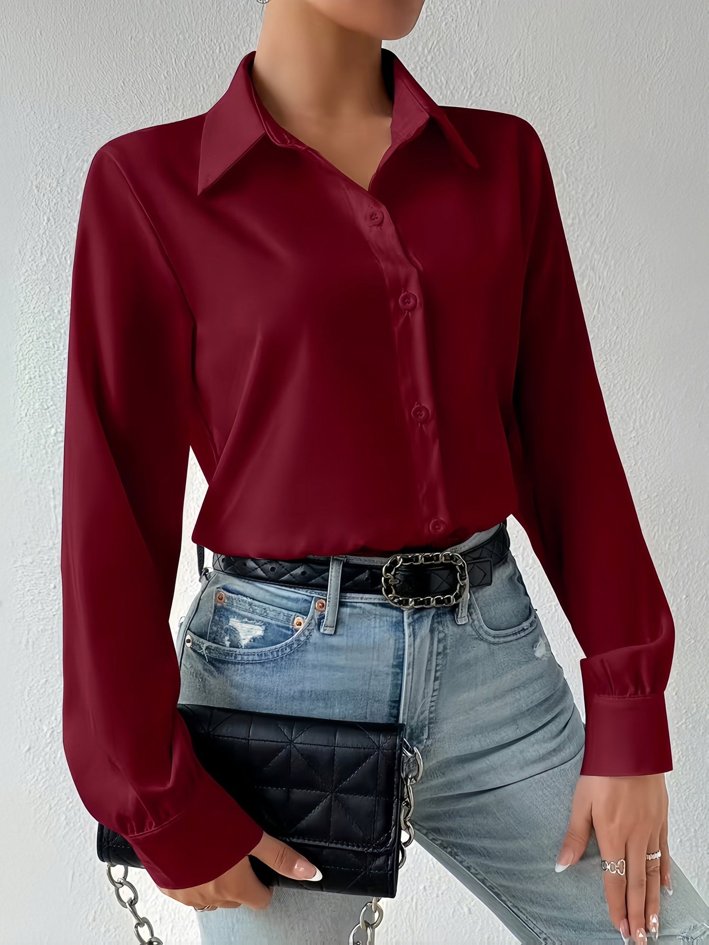 Women's Jumpsuit - Button-Front detail view