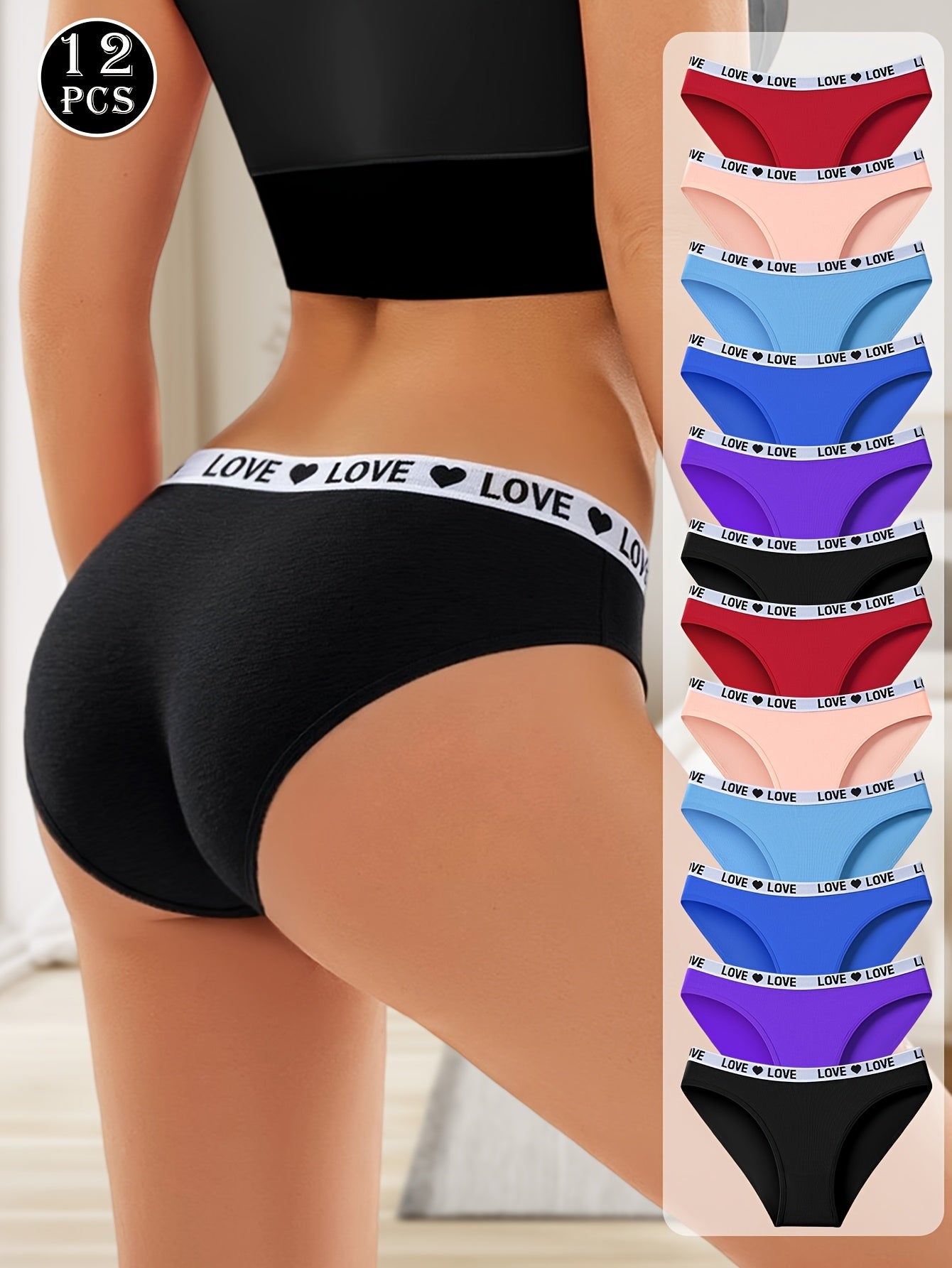 Women's Low-Rise Briefs - Solid Color Everyday Comfort – view 9