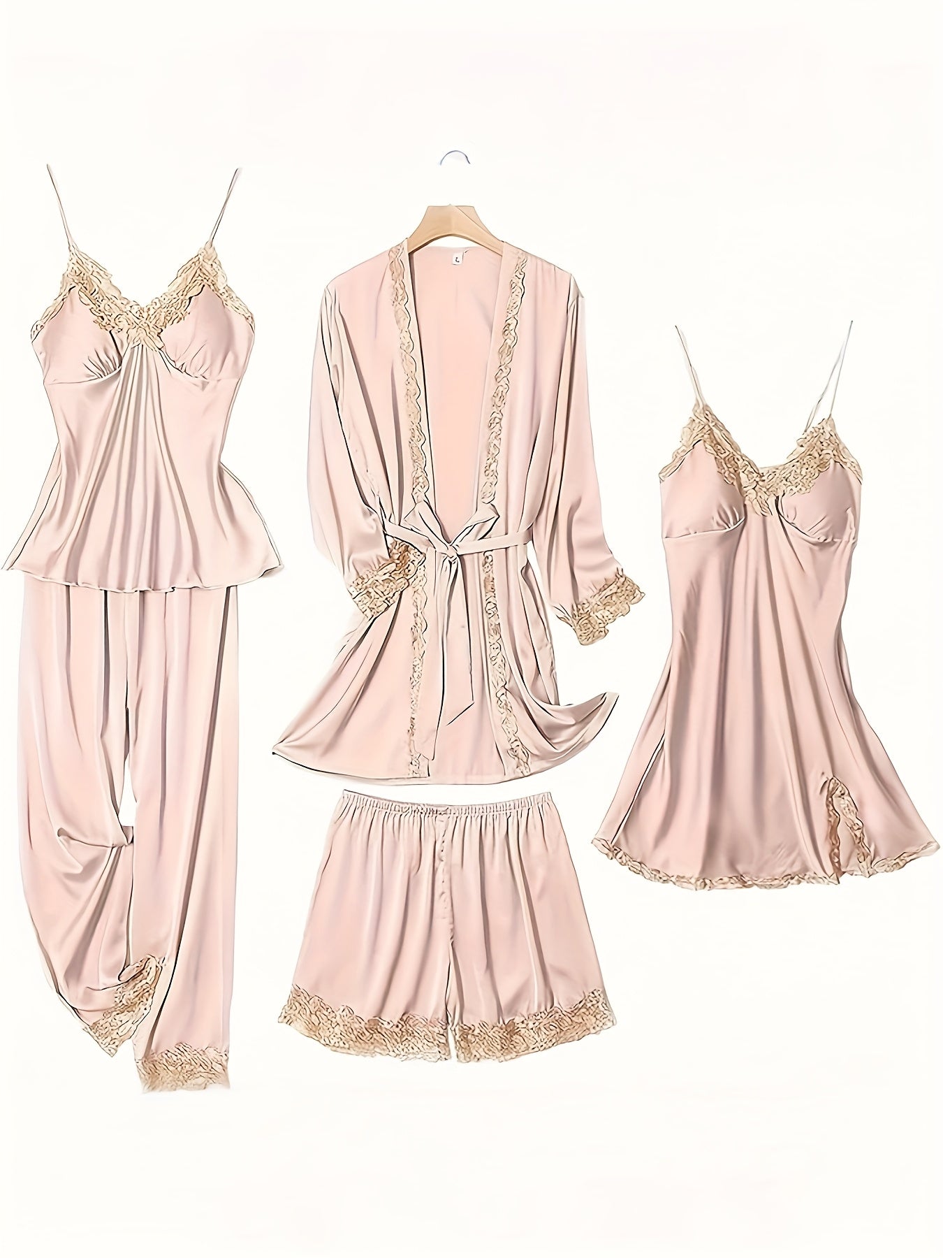 Women's Pajama Set - Satin Lace – view 17
