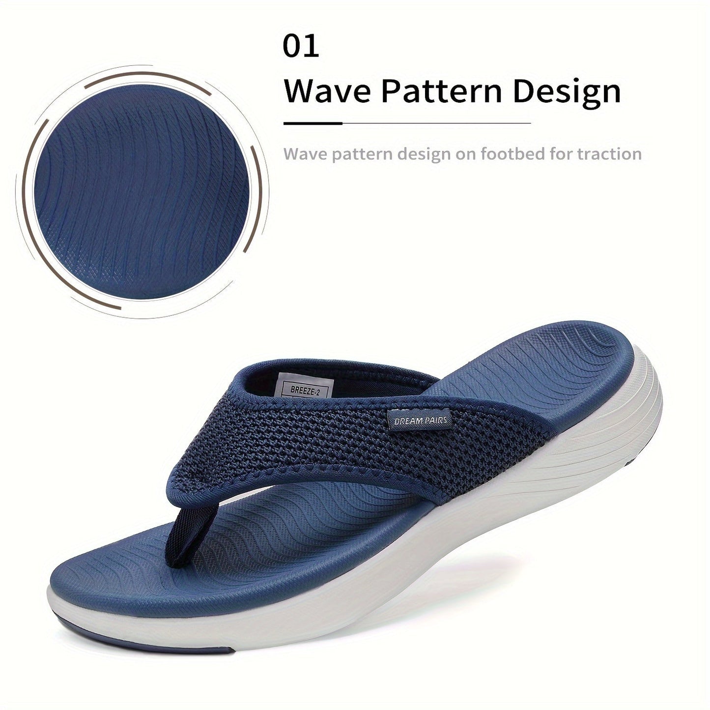 Women's Platform Sandals - Cushioned Comfort Slip-On for Everyday Wear – view 6