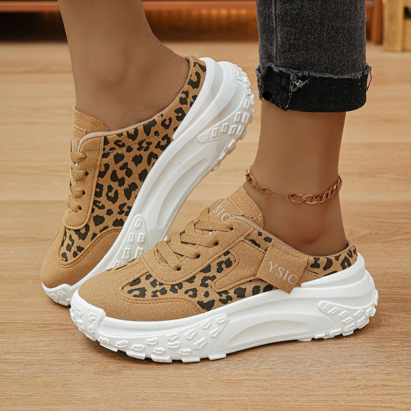 Women's Platform Sandals – Lace-Up Platform Sole for Outdoor & – Khaki / White – view 17