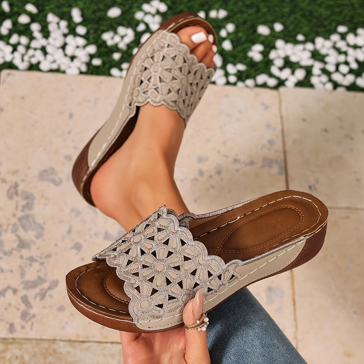 Women's Platform Sandals – Lightweight Slip-On for Everyday Wear – view 8