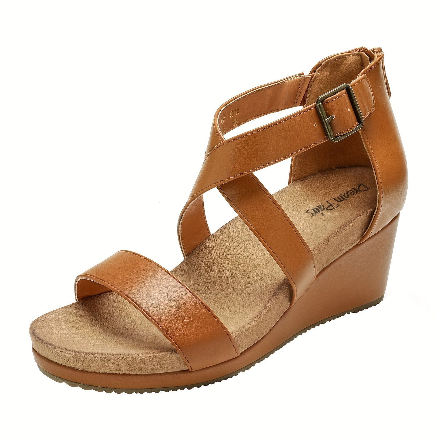 Women's Platform Sandals – Platform Sole for Everyday Wear – Camel – view 18