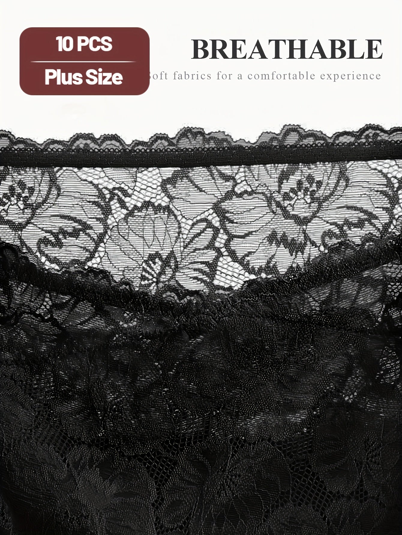Women’s Plus Size 10-Pack High-Waist Shapewear Briefs - Tummy Control Support – Colorway 00645 detail view