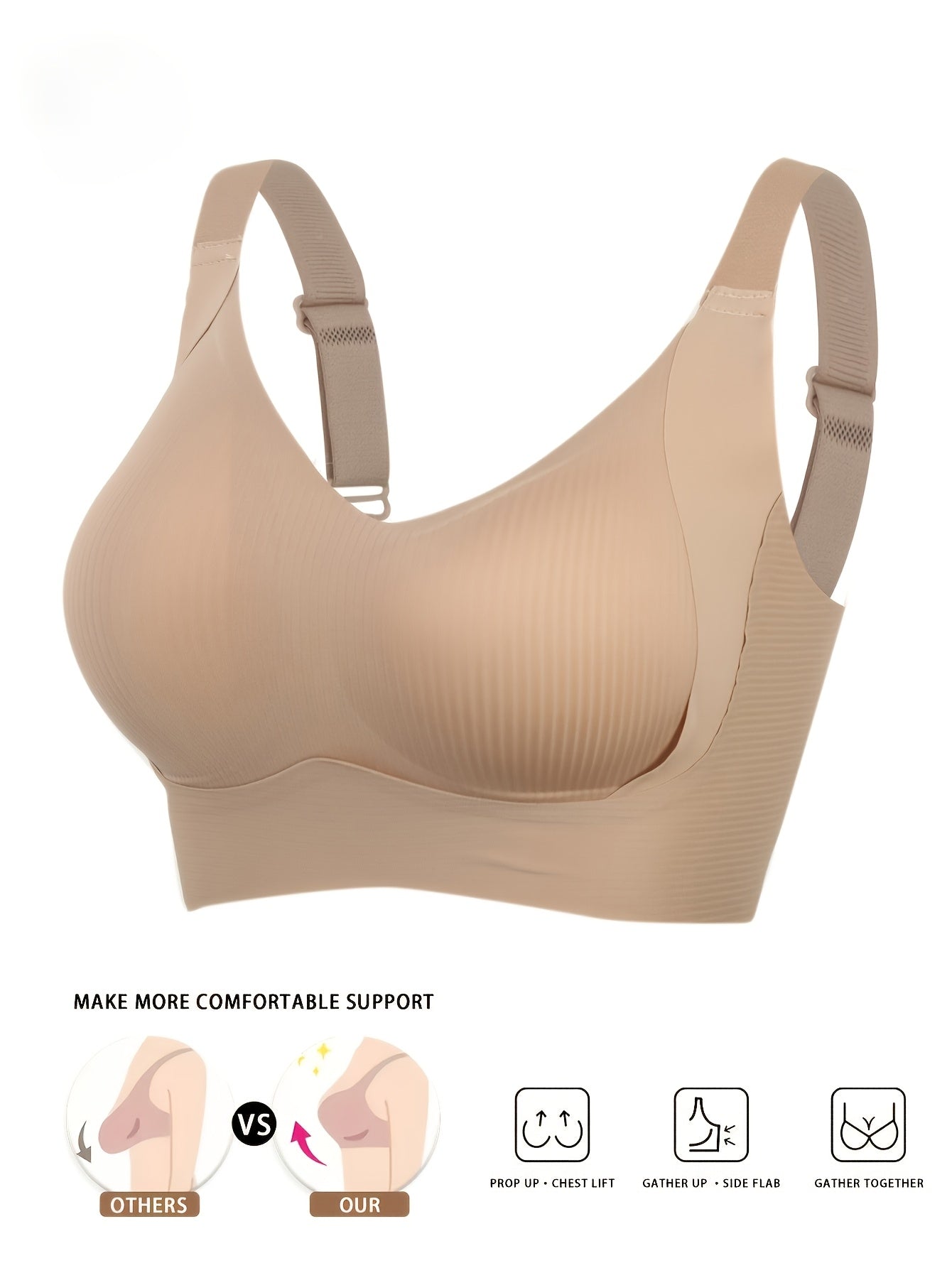 Women's Seamless Bra - Regular Fit – Sizes 1XL–4XL detail view