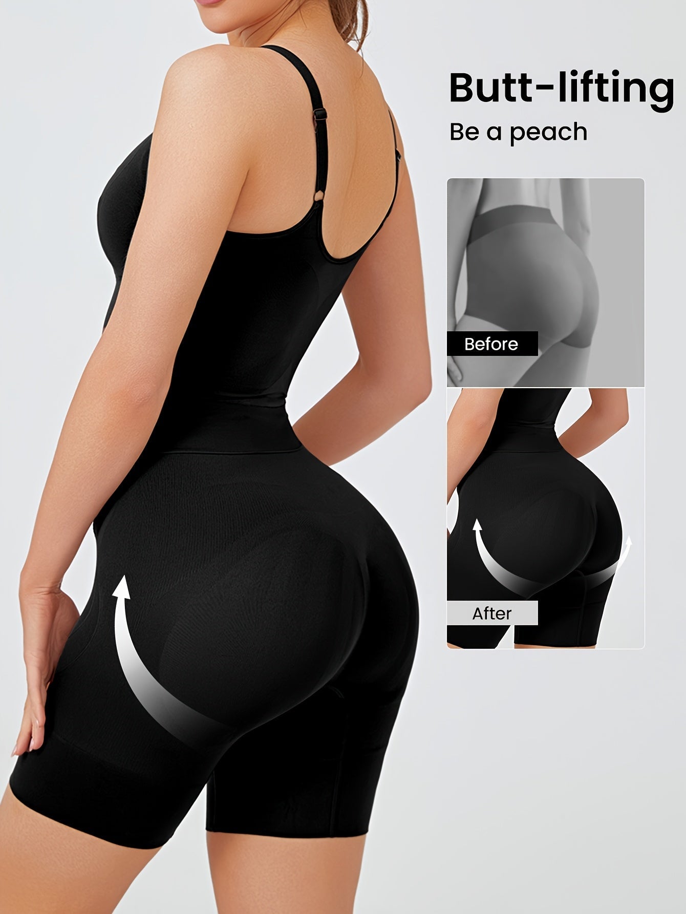 Women's Shapewear Bodysuit - Solid Color detail view