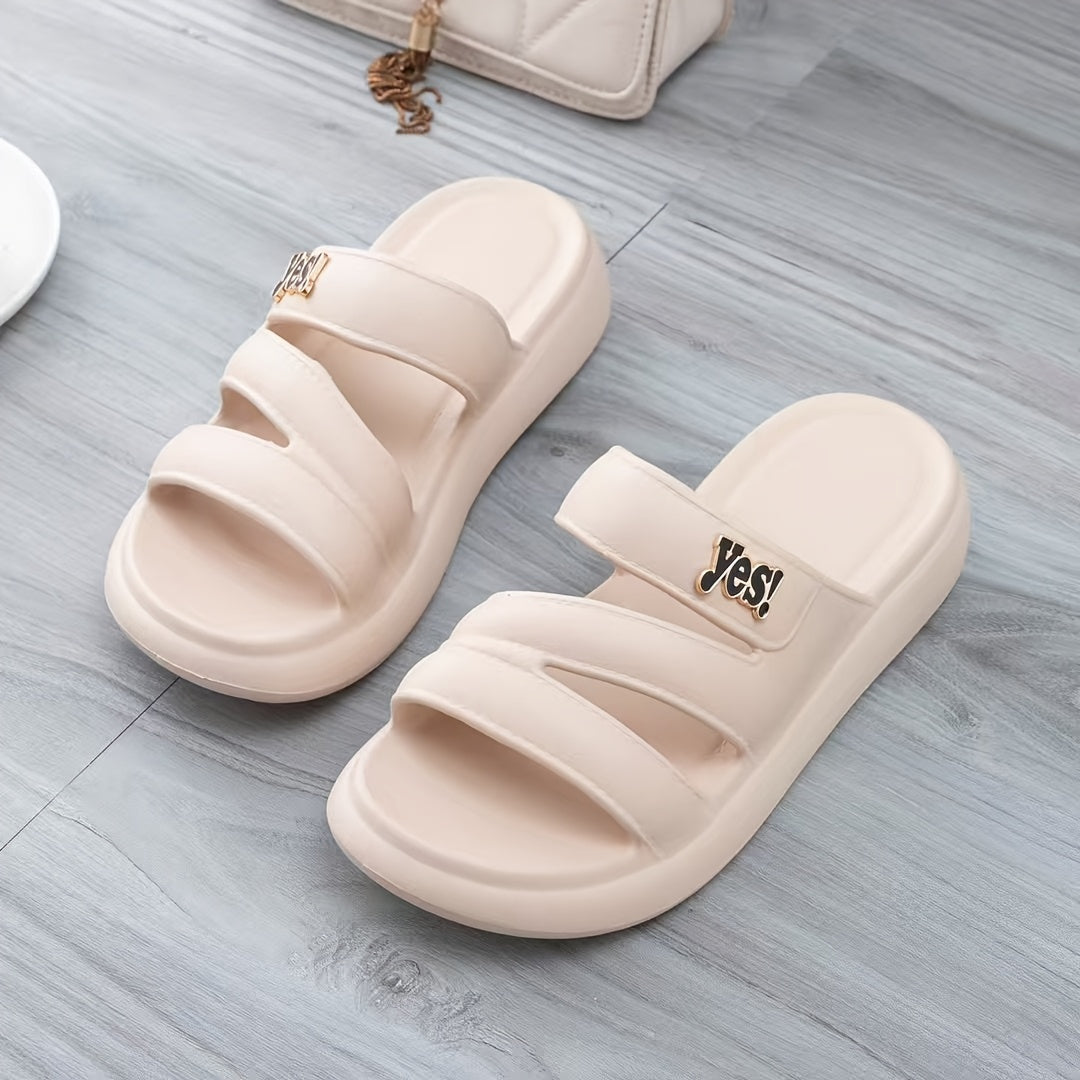 Women's Slippers - Slip-On – White / Black – view 9
